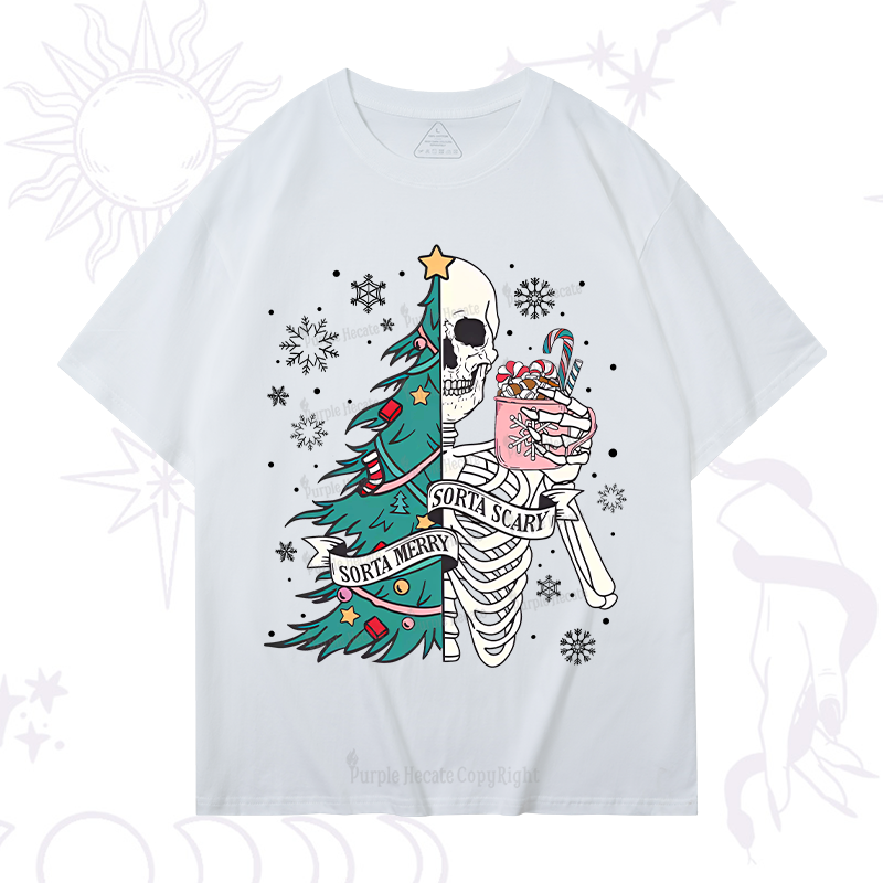 Purplehecate Sorta Merry Sorta Scary Christmas T-Shirt