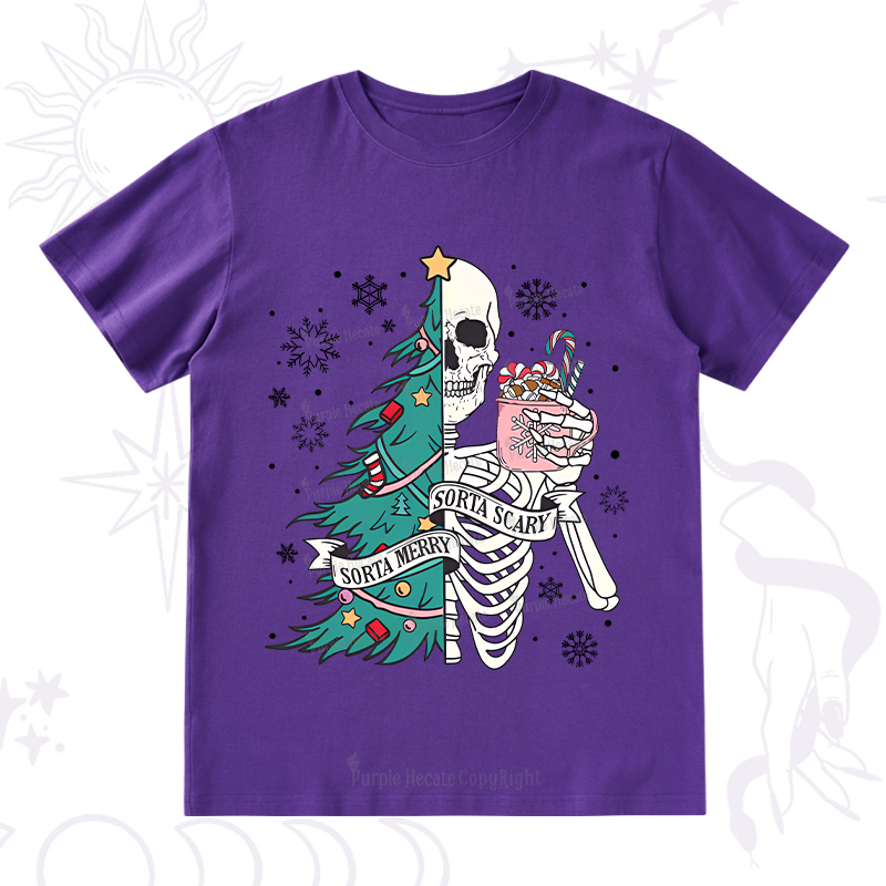 Purplehecate Sorta Merry Sorta Scary Christmas T-Shirt