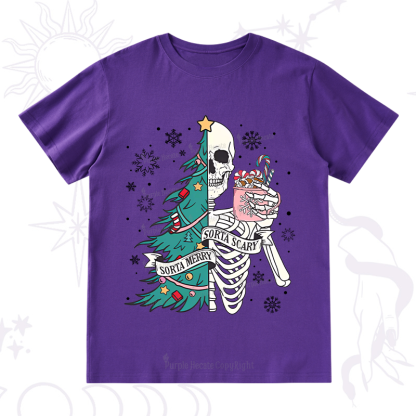 Purplehecate Sorta Merry Sorta Scary Christmas T-Shirt