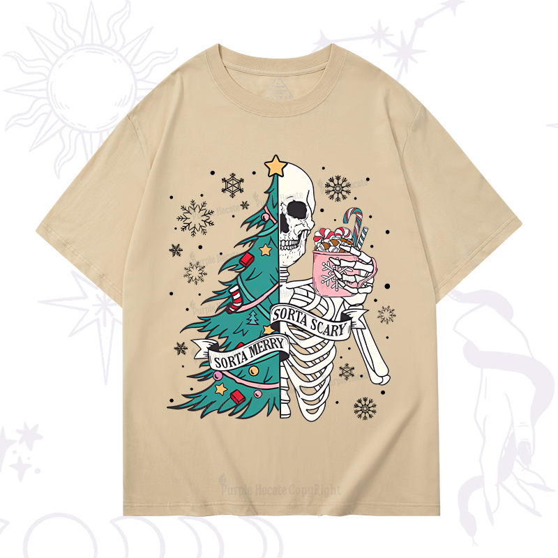Purplehecate Sorta Merry Sorta Scary Christmas T-Shirt
