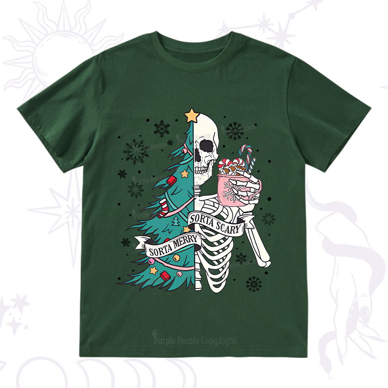 Purplehecate Sorta Merry Sorta Scary Christmas T-Shirt