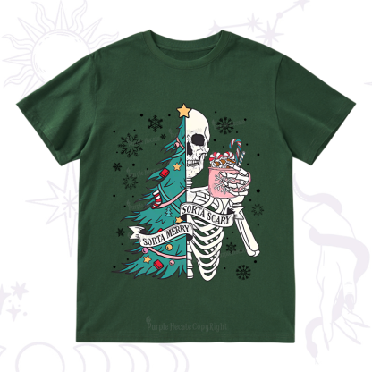 Purplehecate Sorta Merry Sorta Scary Christmas T-Shirt