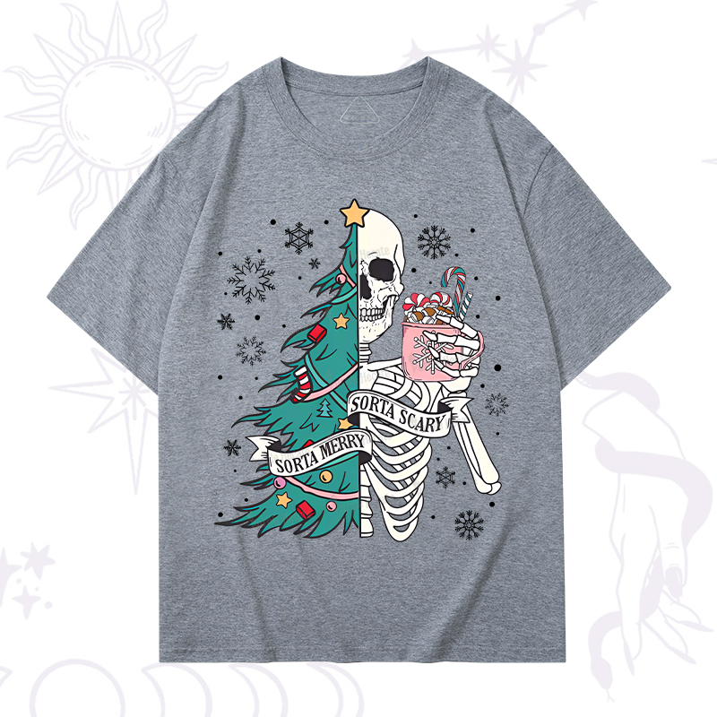 Purplehecate Sorta Merry Sorta Scary Christmas T-Shirt