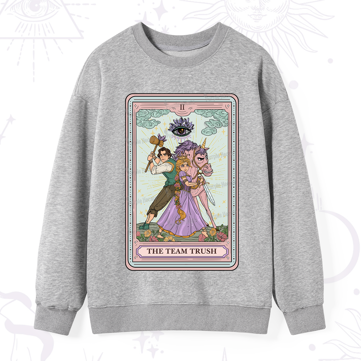 Purplehecate The Team Trush Tarot Card Sweatshirt
