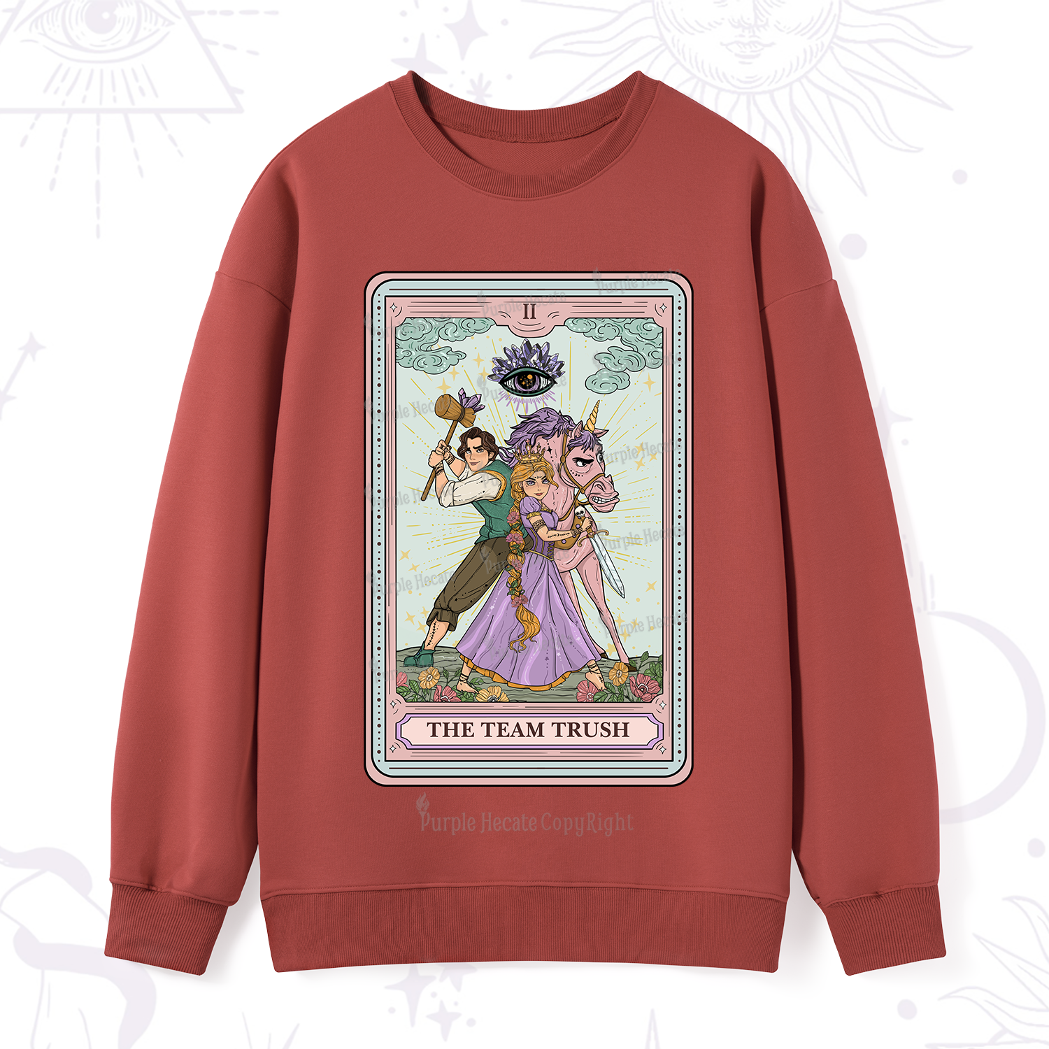 Purplehecate The Team Trush Tarot Card Sweatshirt
