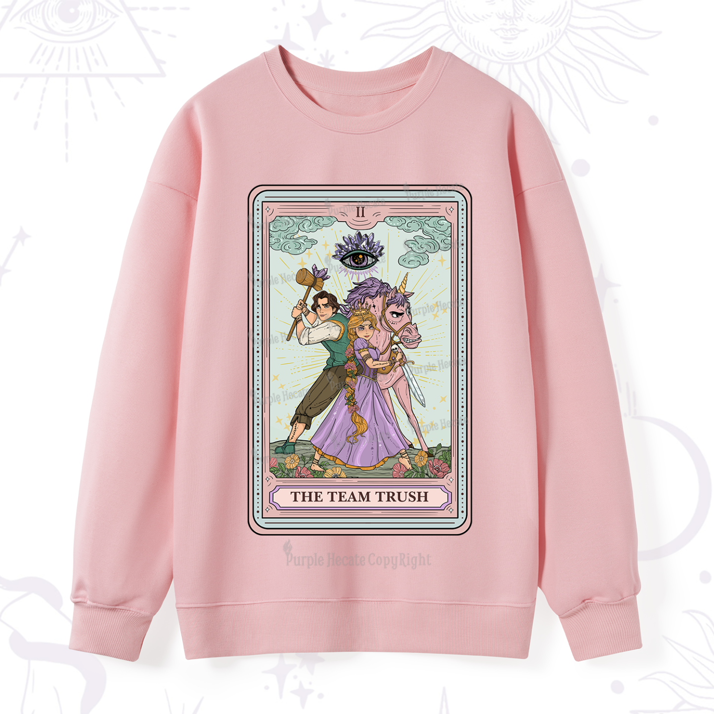 Purplehecate The Team Trush Tarot Card Sweatshirt