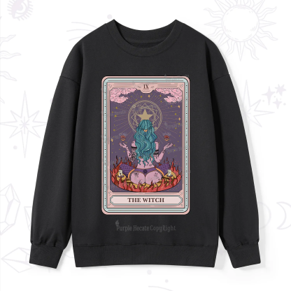 Purplehecate The Witch Tarot Card Sweatshirt