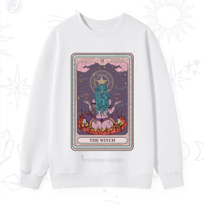 Purplehecate The Witch Tarot Card Sweatshirt