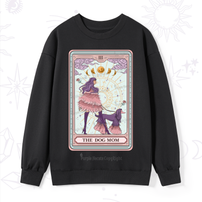Purplehecate The Fashionable Dog Mom Tarot Card Sweatshirt