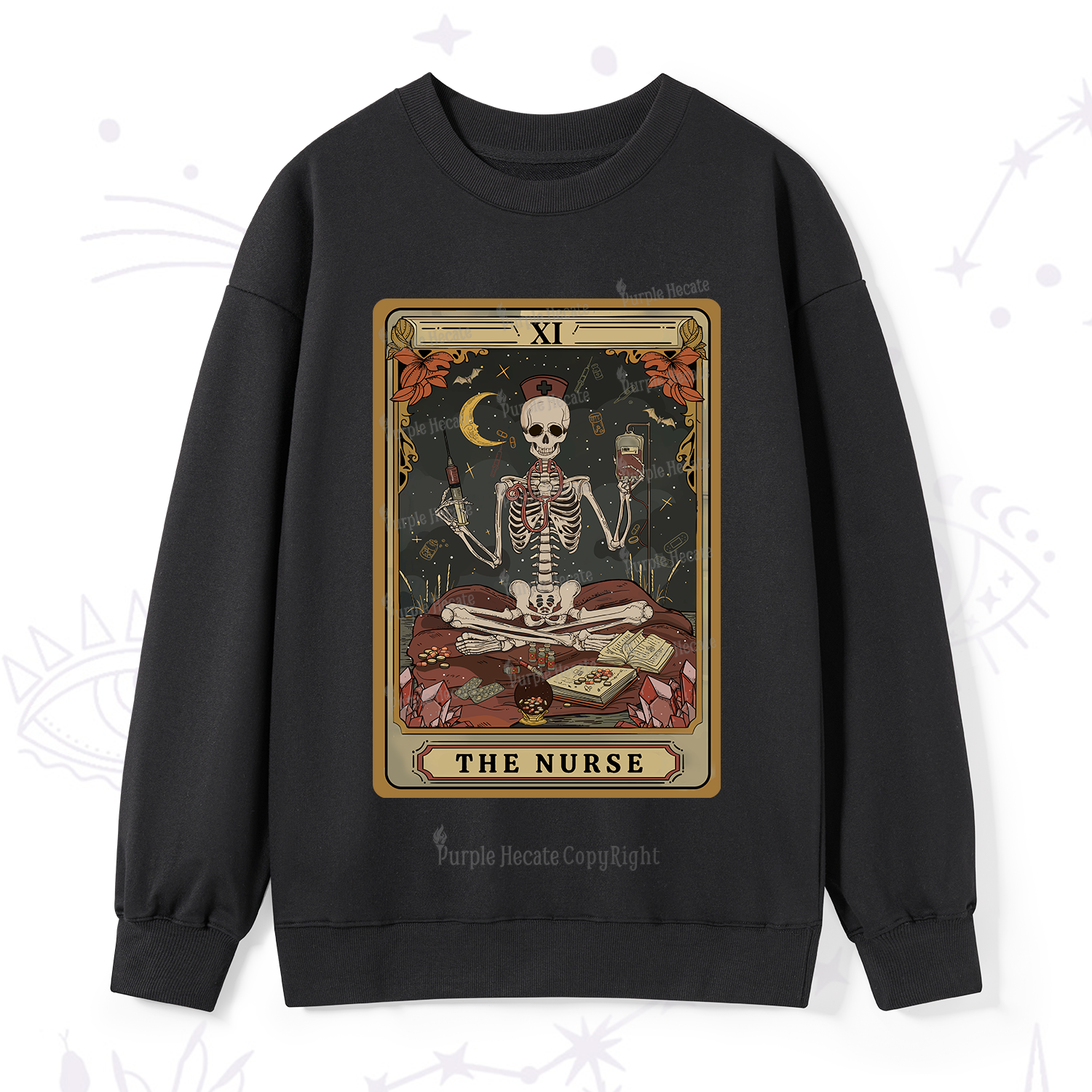 Purplehecate The Nurse Tarot Sweatshirt