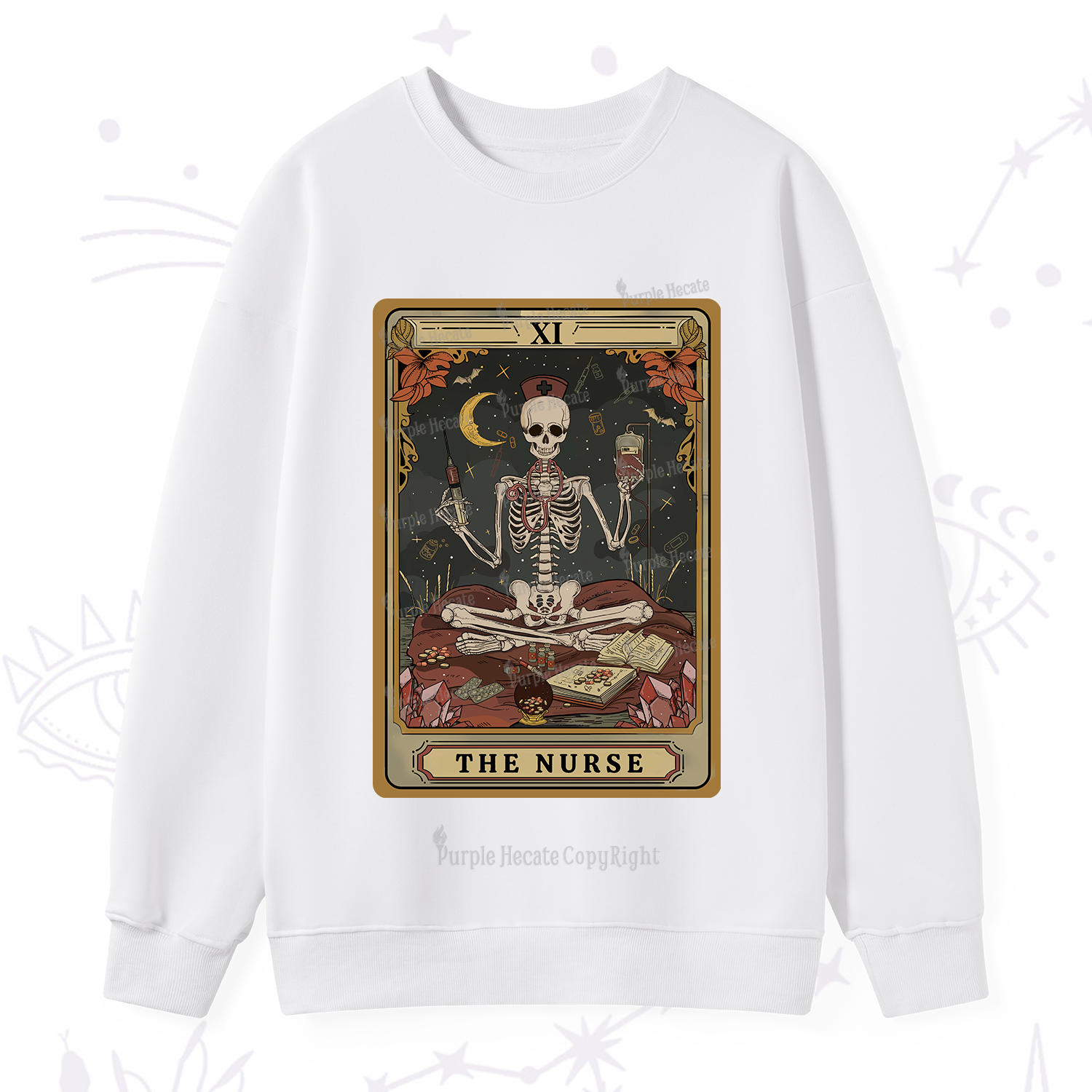 Purplehecate The Nurse Tarot Sweatshirt