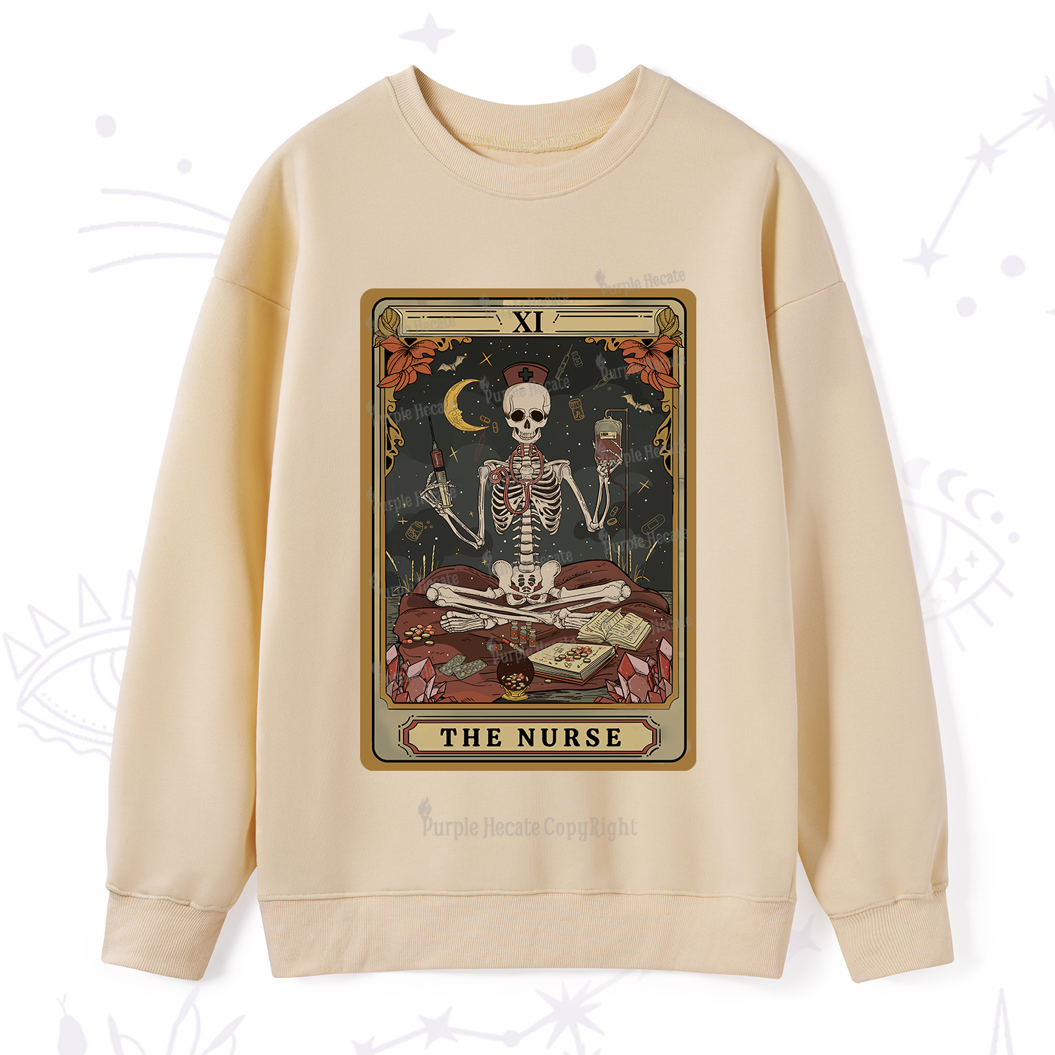Purplehecate The Nurse Tarot Sweatshirt
