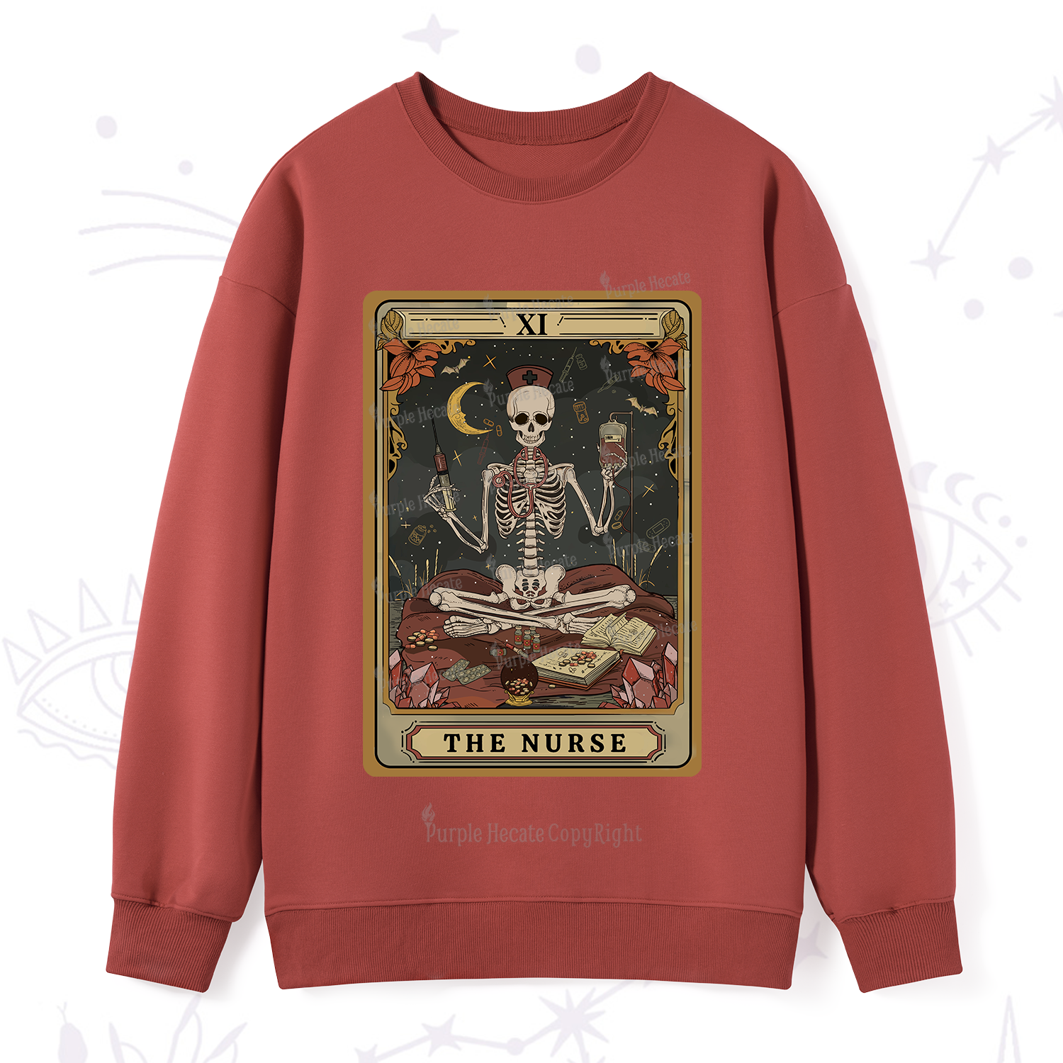Purplehecate The Nurse Tarot Sweatshirt