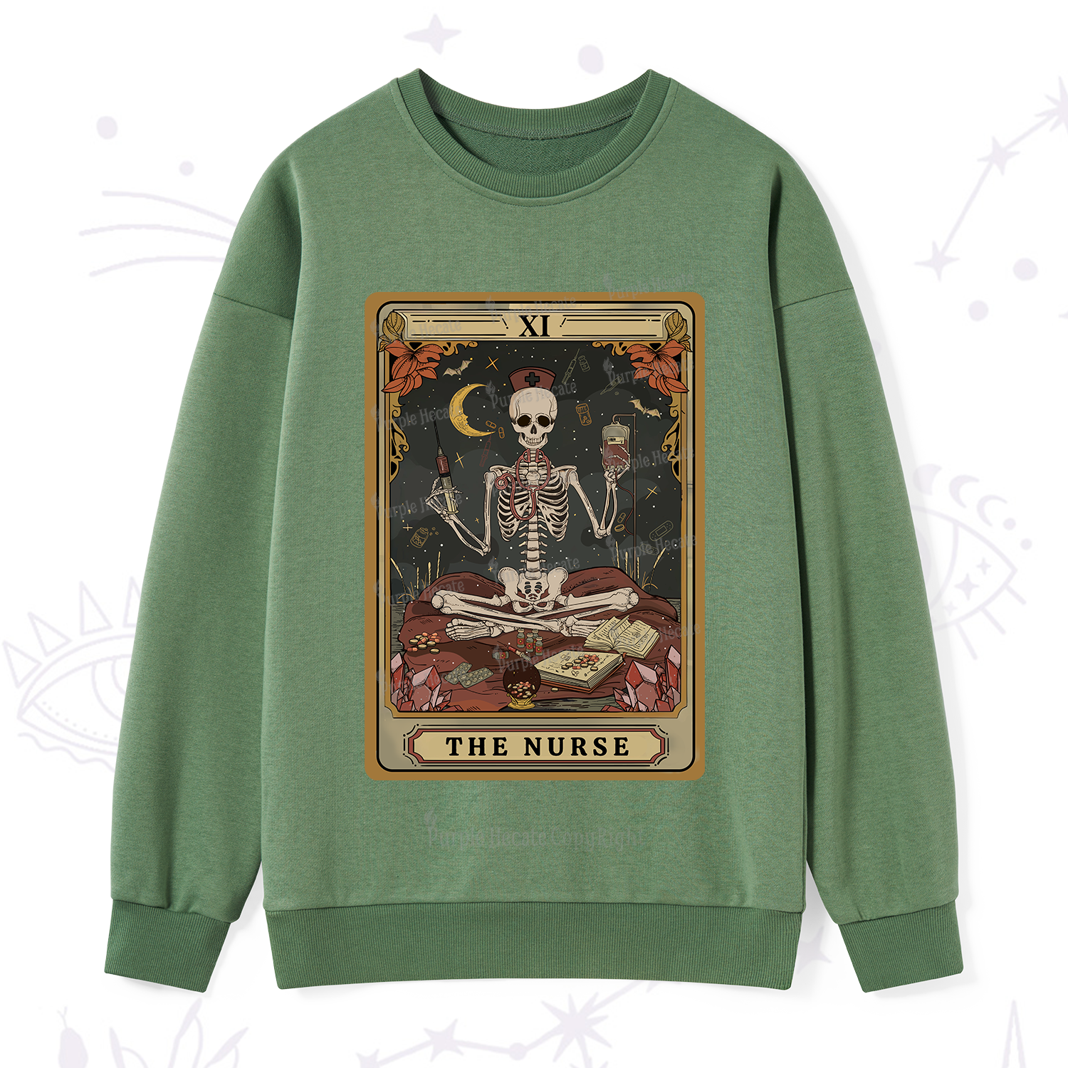 Purplehecate The Nurse Tarot Sweatshirt