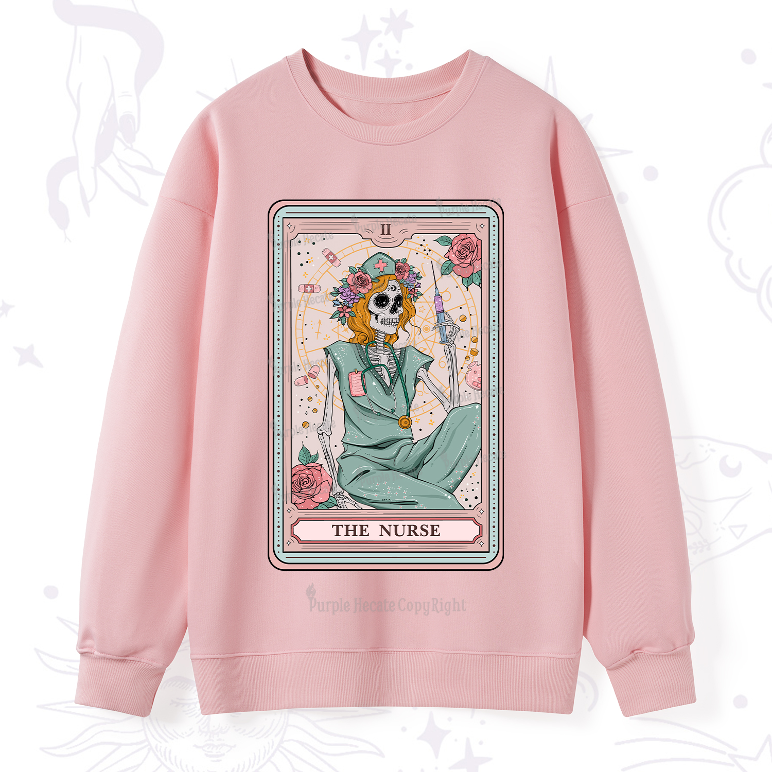 Purplehecate The Nurse Tarot Card Sweatshirt