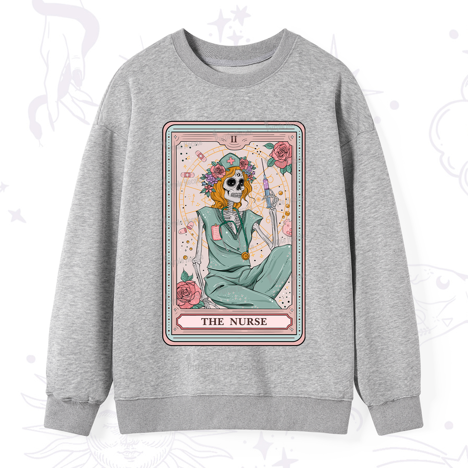 Purplehecate The Nurse Tarot Card Sweatshirt