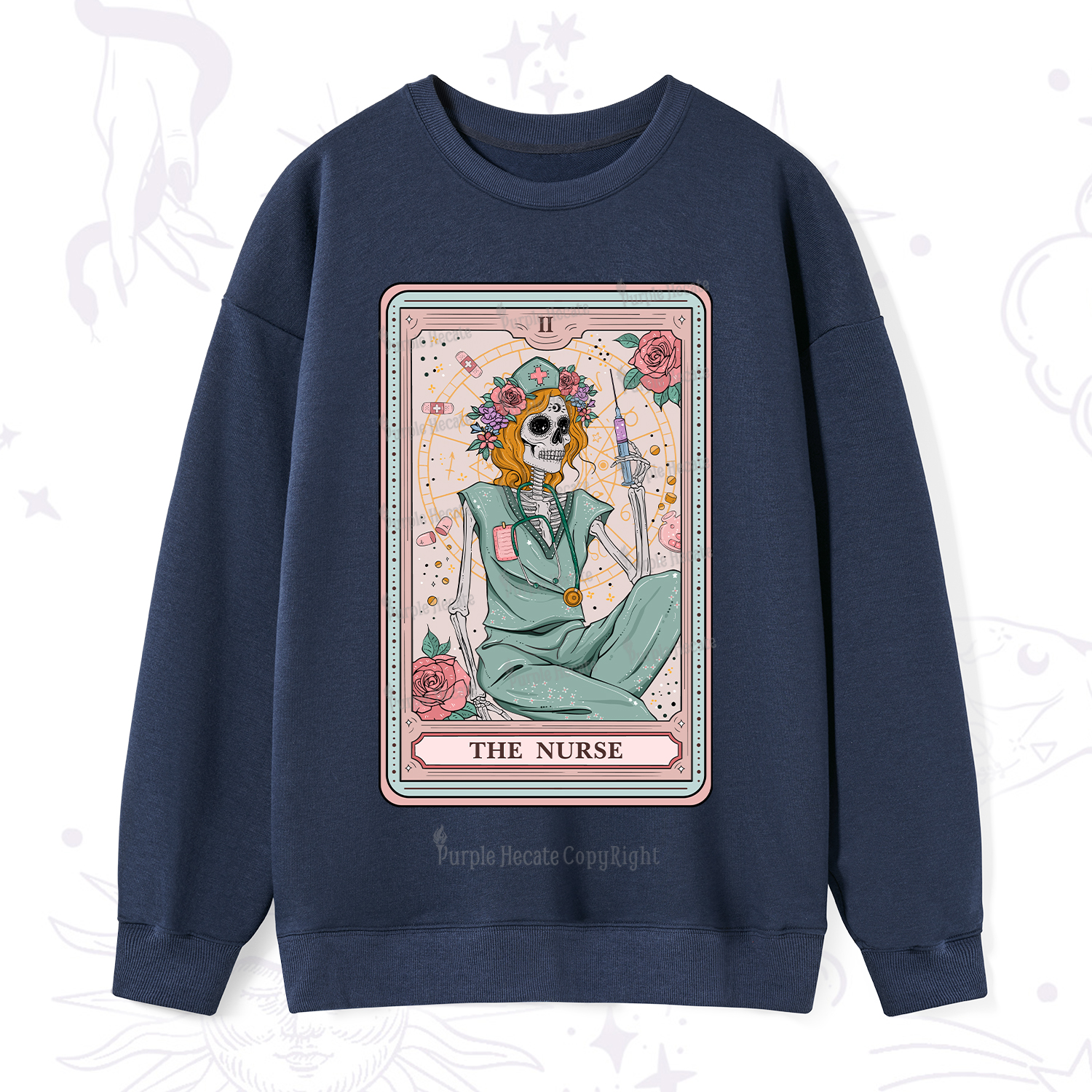 Purplehecate The Nurse Tarot Card Sweatshirt