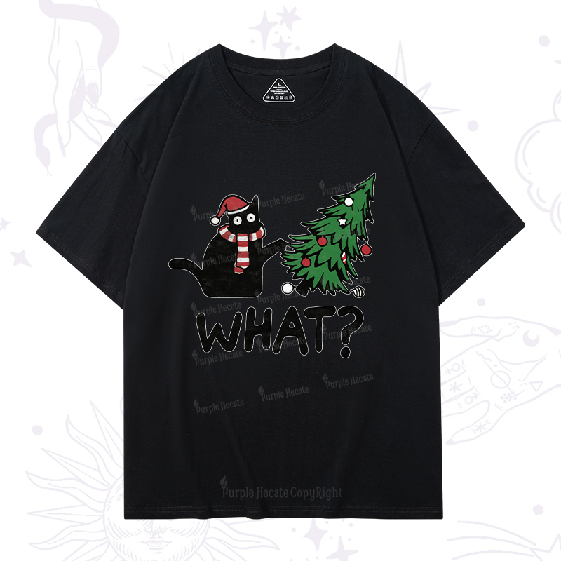 Purplehecate Christmas Black Cat T-Shirt