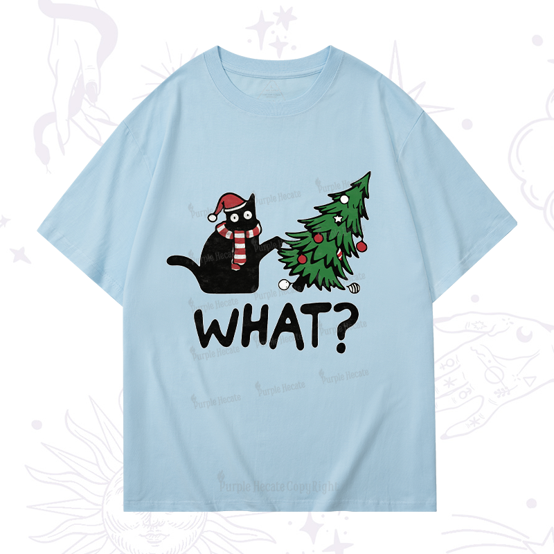Purplehecate Christmas Black Cat T-Shirt
