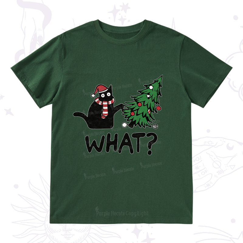 Purplehecate Christmas Black Cat T-Shirt