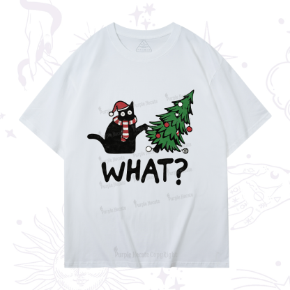 Purplehecate Christmas Black Cat T-Shirt