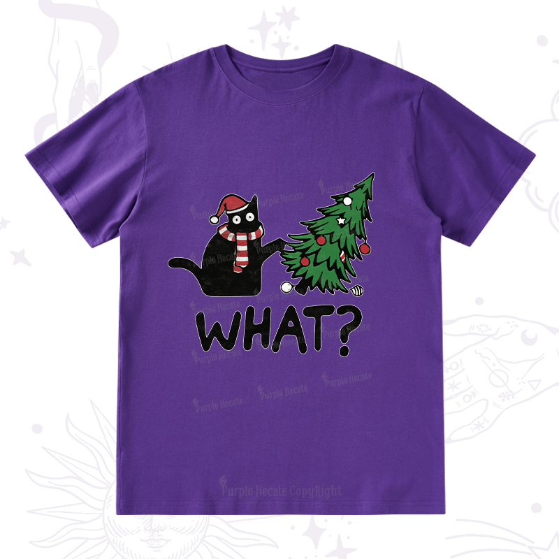 Purplehecate Christmas Black Cat T-Shirt
