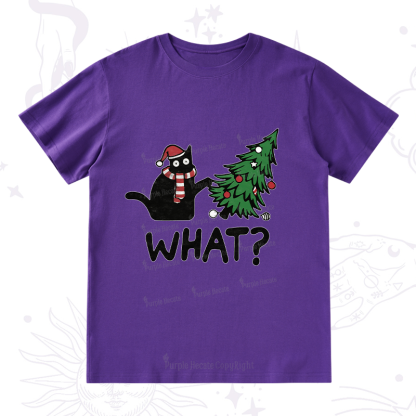Purplehecate Christmas Black Cat T-Shirt