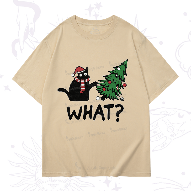 Purplehecate Christmas Black Cat T-Shirt
