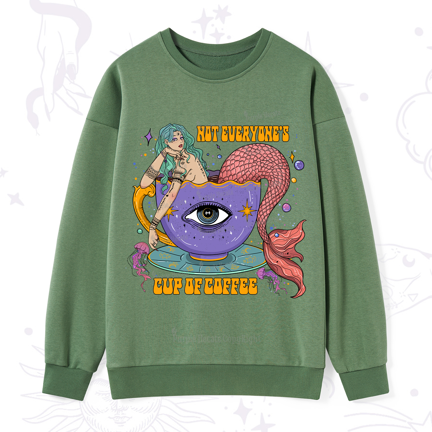 Purplehecate Not Everyone's Cup Of Coffee Sweatshirt