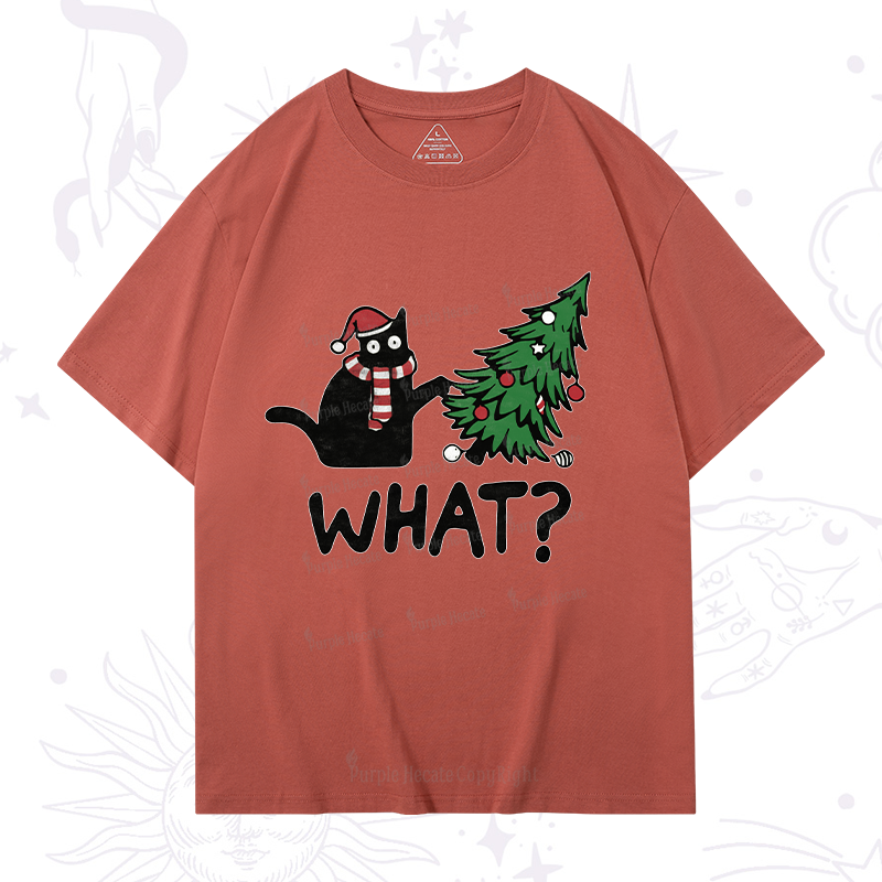 Purplehecate Christmas Black Cat T-Shirt