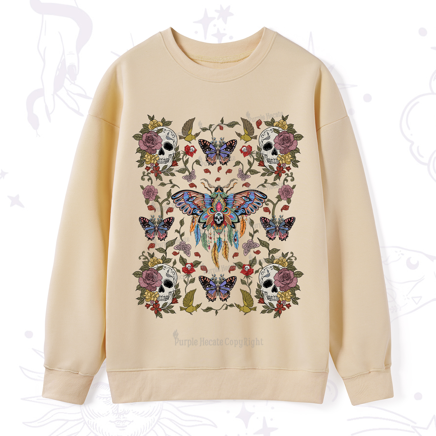 Purplehecate Moths Dancing Sweatshirt