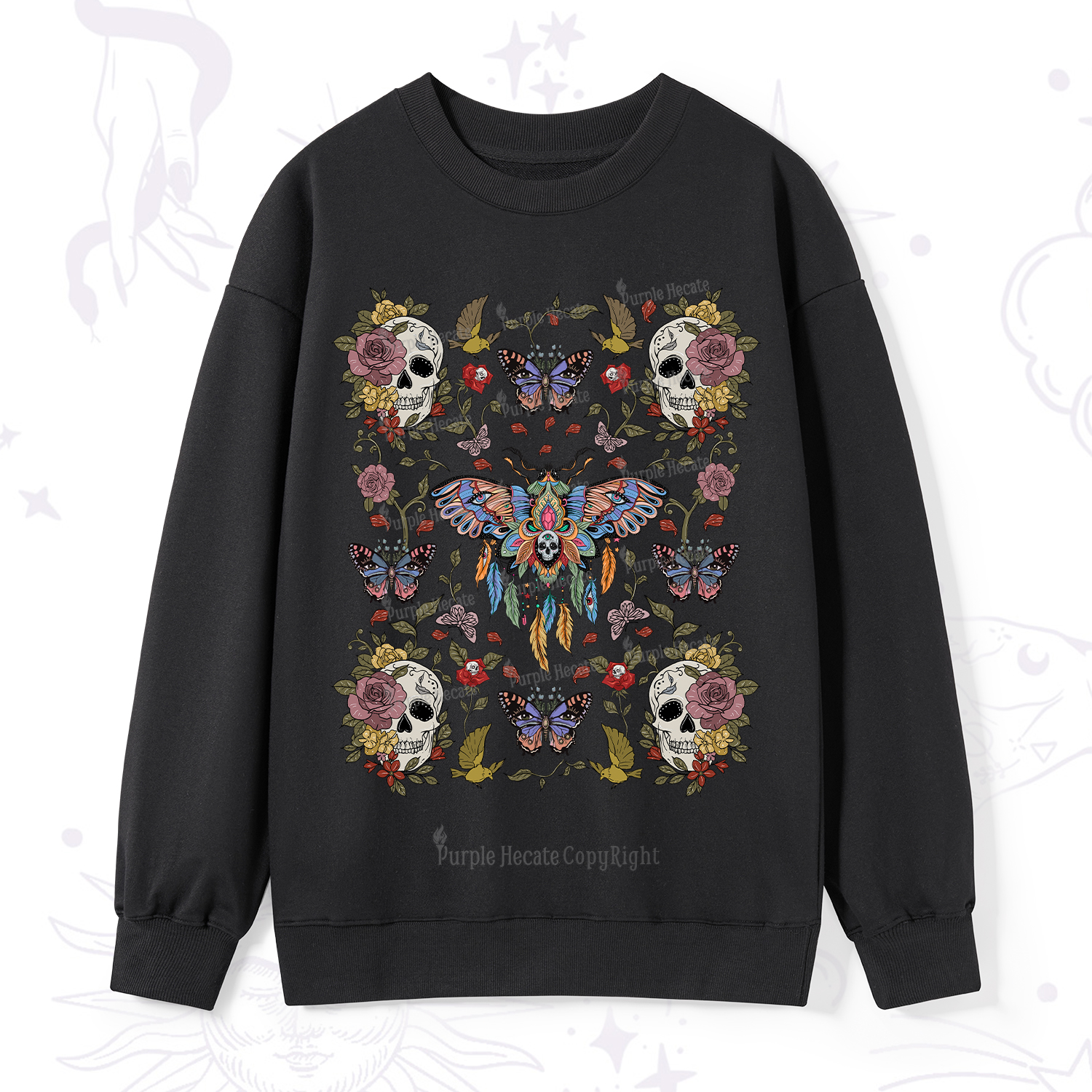 Purplehecate Moths Dancing Sweatshirt
