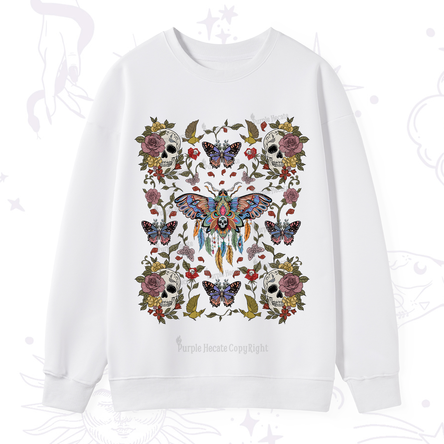 Purplehecate Moths Dancing Sweatshirt