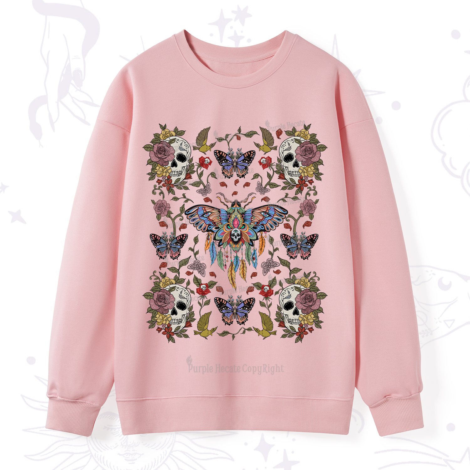 Purplehecate Moths Dancing Sweatshirt