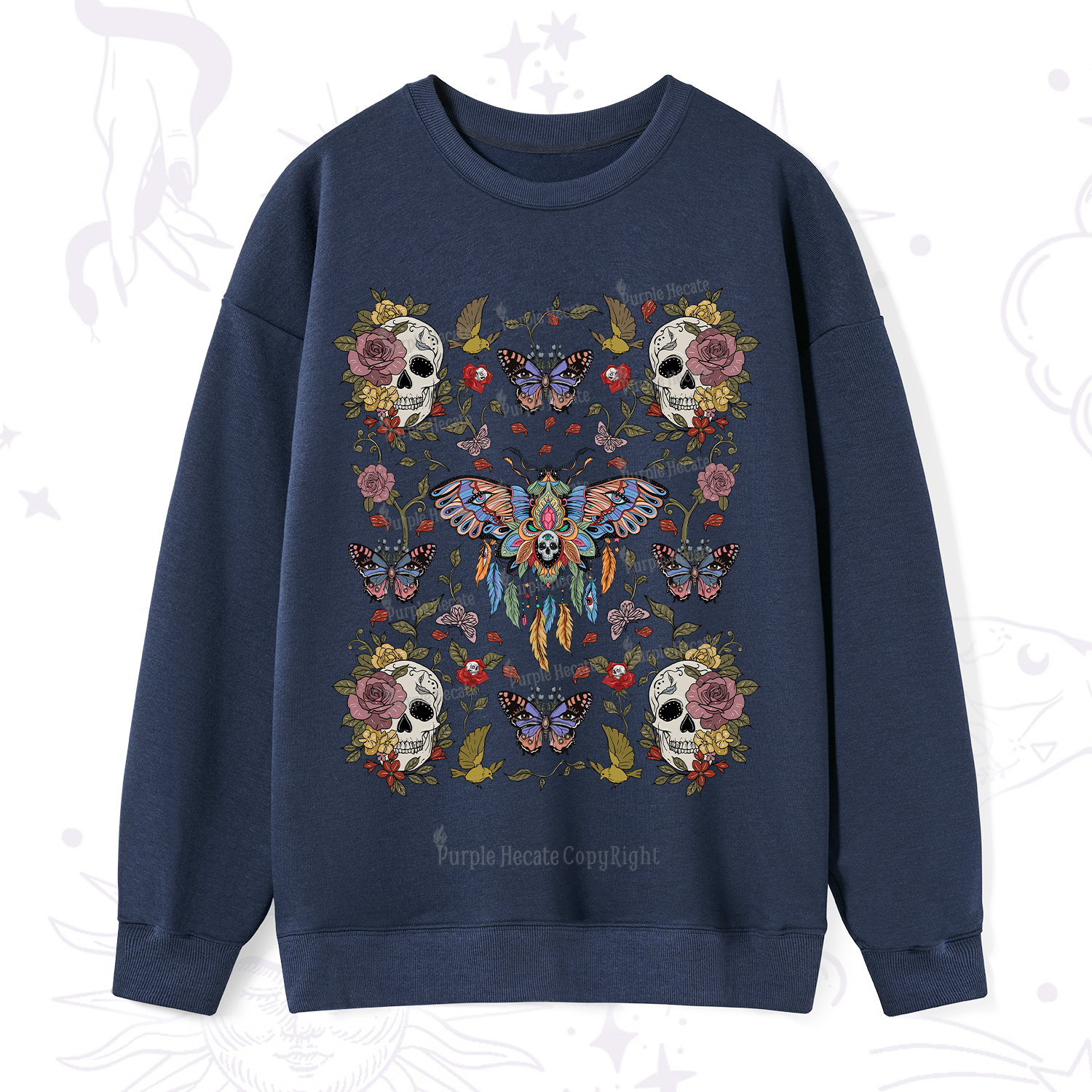 Purplehecate Moths Dancing Sweatshirt