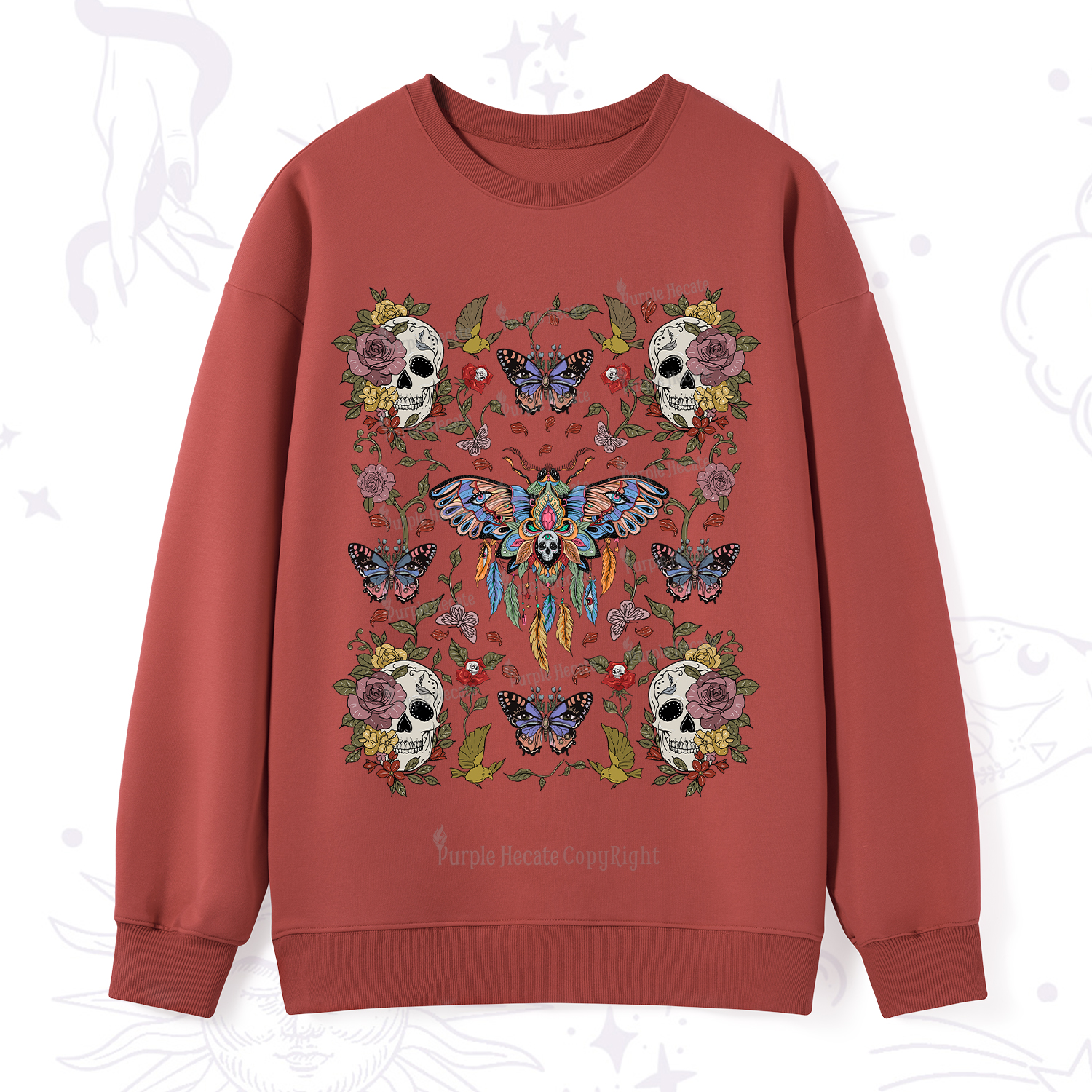 Purplehecate Moths Dancing Sweatshirt
