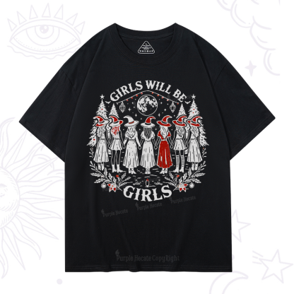 Purplehecate Christmas Girls Will Be Girls Witch T-Shirt