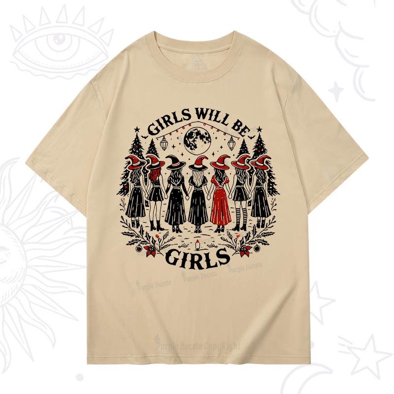 Purplehecate Christmas Girls Will Be Girls Witch T-Shirt