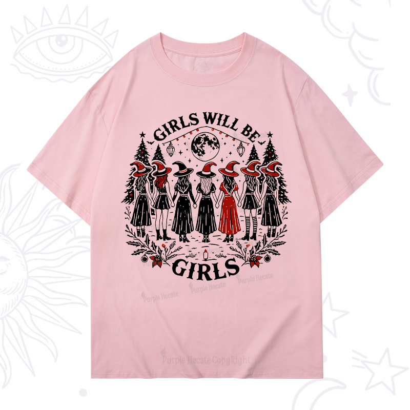 Purplehecate Christmas Girls Will Be Girls Witch T-Shirt