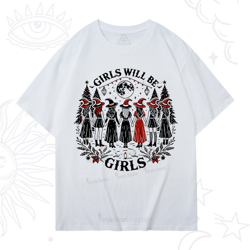Purplehecate Christmas Girls Will Be Girls Witch T-Shirt