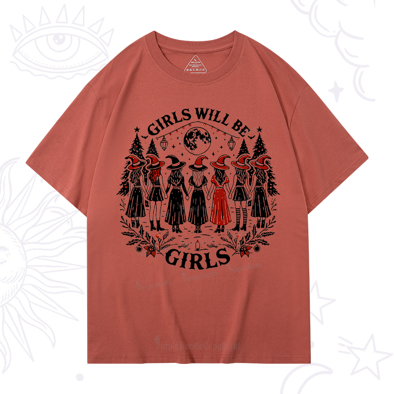 Purplehecate Christmas Girls Will Be Girls Witch T-Shirt