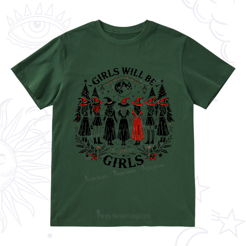 Purplehecate Christmas Girls Will Be Girls Witch T-Shirt
