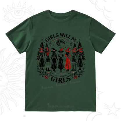 Purplehecate Christmas Girls Will Be Girls Witch T-Shirt