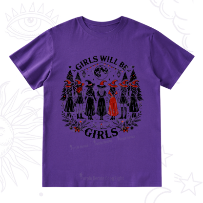 Purplehecate Christmas Girls Will Be Girls Witch T-Shirt