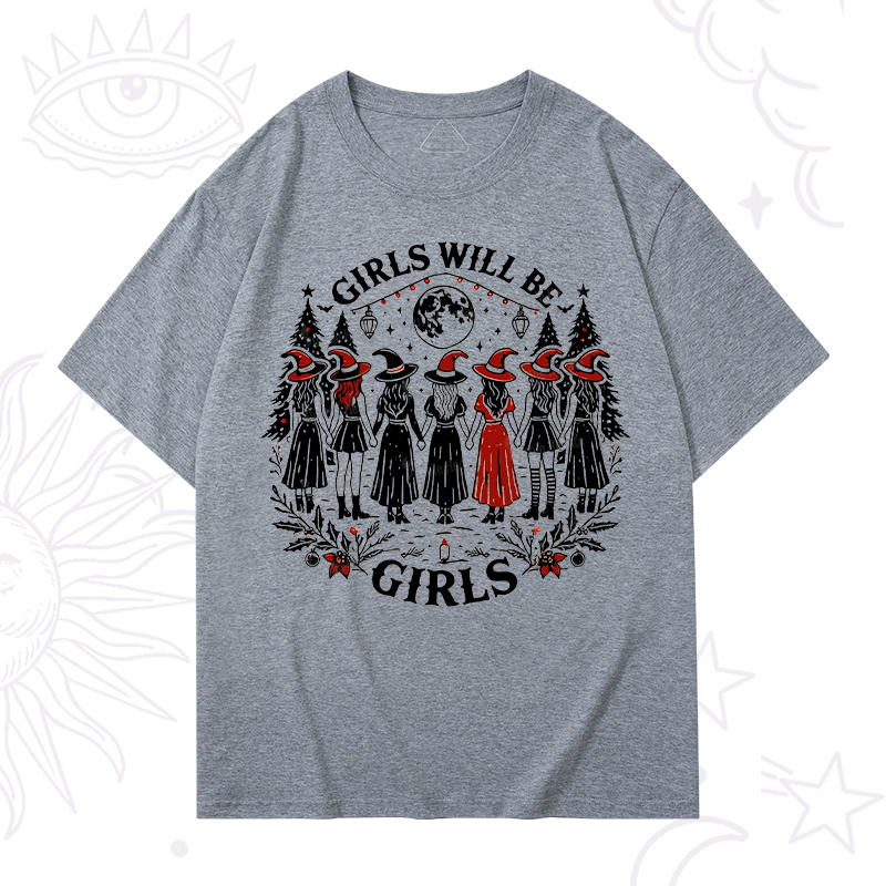 Purplehecate Christmas Girls Will Be Girls Witch T-Shirt