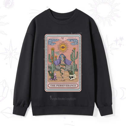 Purplehecate The Perseverance Tarot Card Sweatshirt