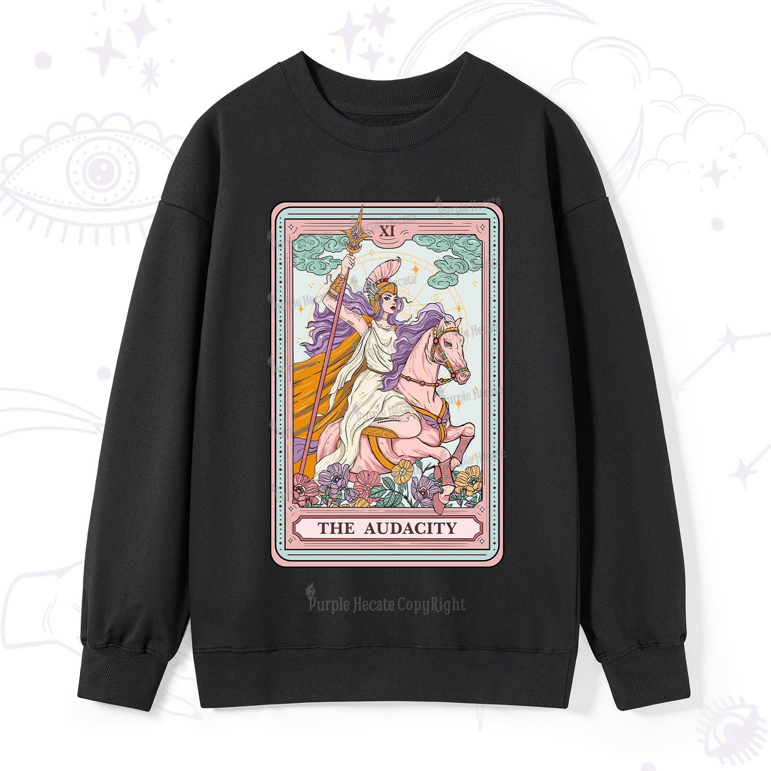 Purplehecate The Audacity Tarot Card Sweatshirt