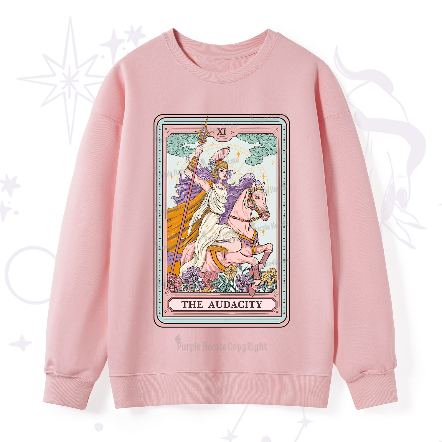 Purplehecate The Audacity Tarot Card Sweatshirt