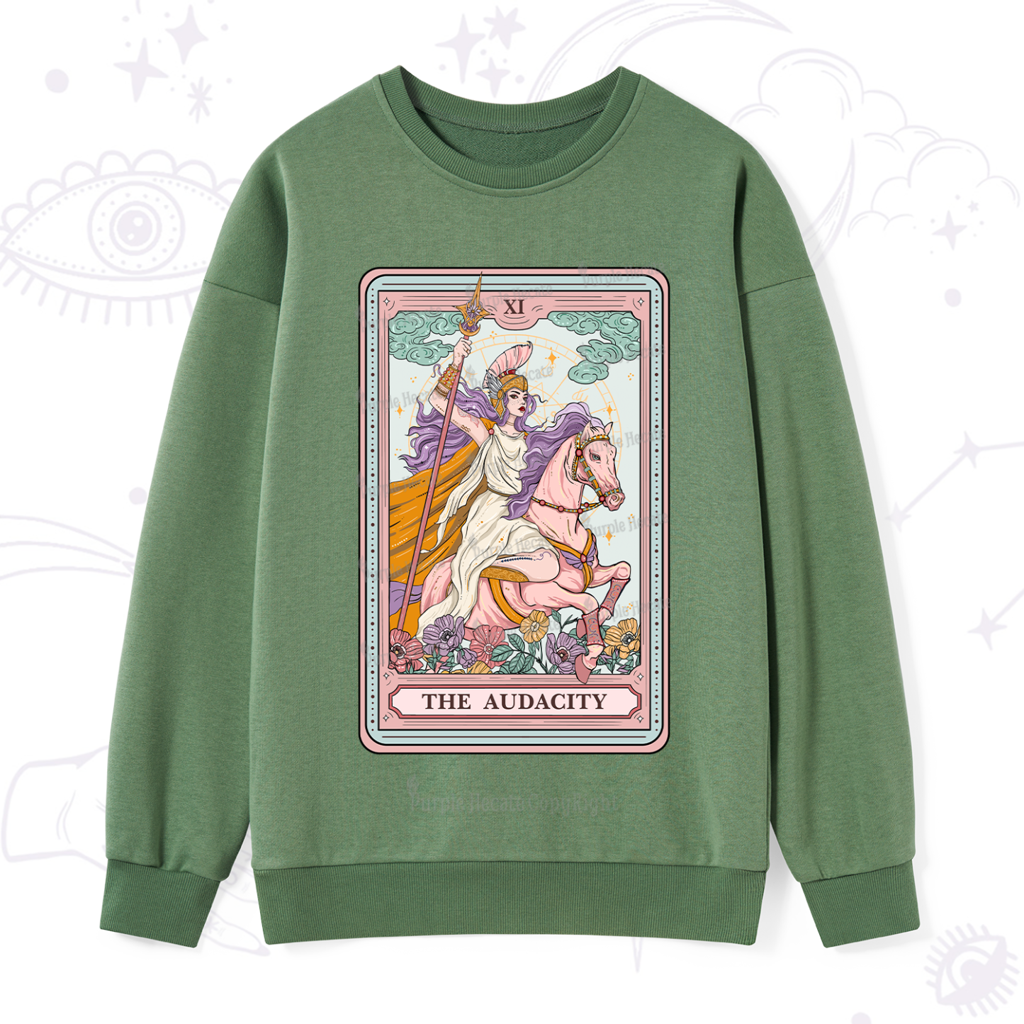 Purplehecate The Audacity Tarot Card Sweatshirt