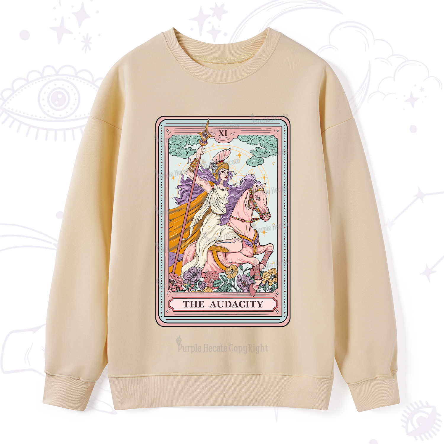 Purplehecate The Audacity Tarot Card Sweatshirt